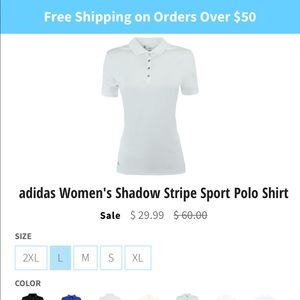 adidas Women’s Shadow Strip Sport Polo